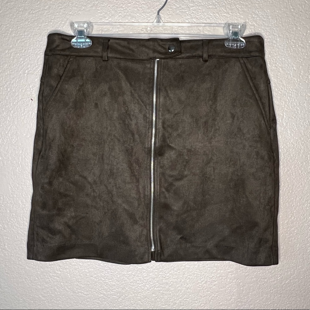 Velvet pencil skirt